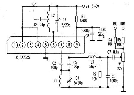 用TA7335制作调频发射电路