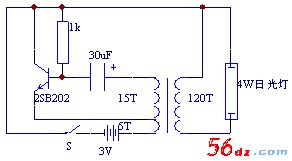 4W日光灯电路